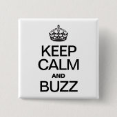 BLIJF KALM EN ZOEM VIERKANTE BUTTON 5,1 CM (Voorkant)