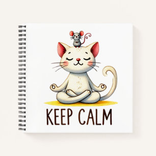 "Blijf kalm" Grappige Kattenliefhebber Notitieboek