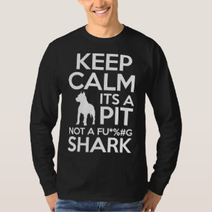 Blijf kalm, het is een pitbull hond papa t-shirt
