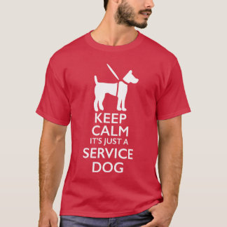 Blijf Kalm Het Is Gewoon Een Hulphond Mannen Vrouw T-shirt