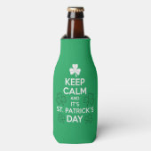 Blijf kalm Het is St Patrick's Day Irish Flesjeskoeler (Fles Voorkant)