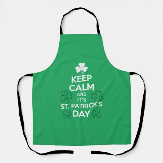 Blijf kalm Het is St Patrick's Day Irish Schort (Voorkant)