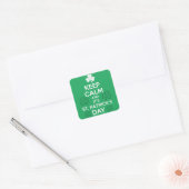 Blijf kalm Het is St Patrick's Day Irish Vierkante Sticker (Envelop)