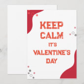 blijf kalm het is valentijnsdag kaart (Voorkant / Achterkant)