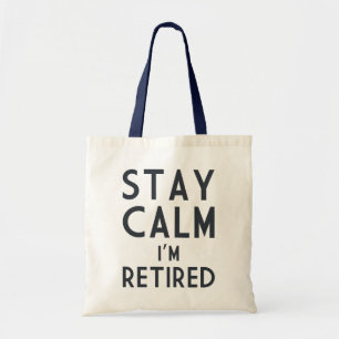 Blijf kalm ik ben in de steek tote bag
