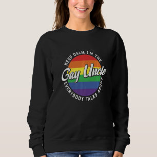 Blijf kalm in de homo oom regenboog lgbt pride un trui