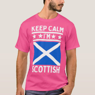 Blijf kalm in het Schots T-shirt
