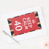 Blijf kalm, je bent 40 rechthoekige sticker (Envelop)