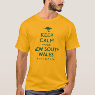 Blijf kalm Je bent in New South Wales Australië T-shirt
