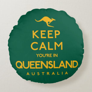 Blijf kalm Je bent in Queensland! Rond Kussen