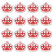 Blijf kalm Kroonrood Sticker (Voorkant)