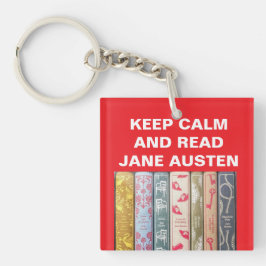 Blijf kalm, lees Jane Austen Sleutelhanger