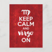 Blijf kalm Maagd op verjaardag Astrologie Briefkaart (Voorkant)