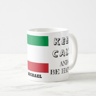 Blijf kalm met Italië Flag Coffee Mok