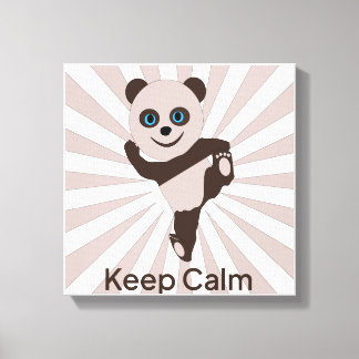 Blijf kalm panda canvas afdruk