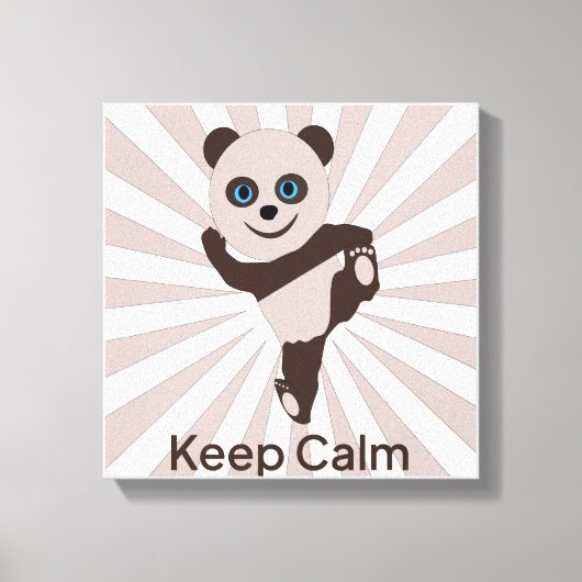 Blijf kalm panda canvas afdruk (Voorkant)