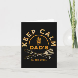 Blijf kalm papa is op de grill voor vaders die hou kaart