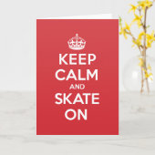 Blijf kalm Schaats Groet Opmerking Kaart (Gele Bloem)