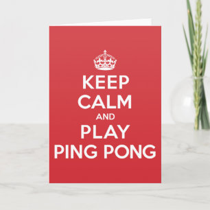 Blijf kalm spelen Ping Pong Groet Opmerking Kaart