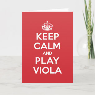 Blijf kalm spelen Viola Greeting Note Kaart