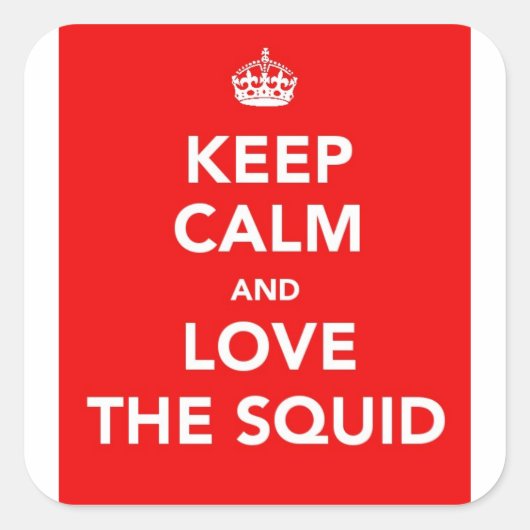 BLIJF KALM STICKER - ROOD (Voorkant)