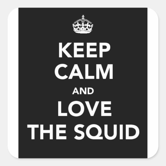 BLIJF KALM STICKER - ZWART (Voorkant)