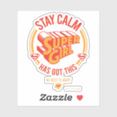 Blijf kalm Supergirl. Sticker (Vel)