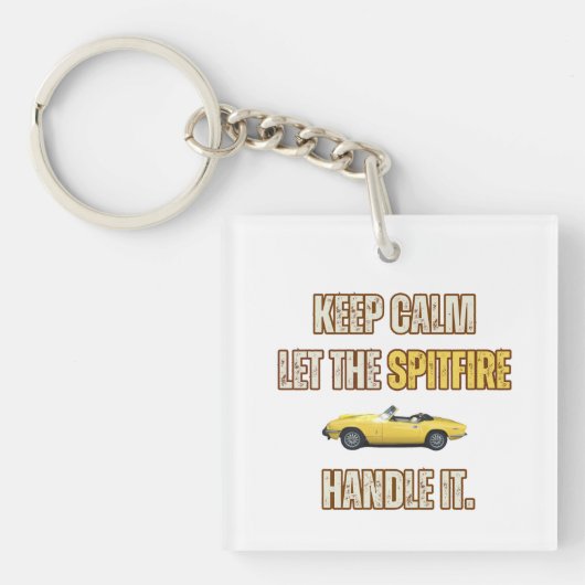 Blijf kalm, Triumph Spitfire Sleutelhanger (Voorkant)