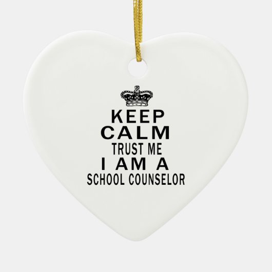Blijf kalm vertrouwen Ik ben schooladviseur Keramisch Ornament (Voorkant)