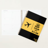 Blijf kalm, vlieg door, luchtvaart, grappig planner (Display)