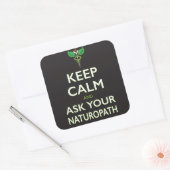 Blijf kalm - Vraag het aan uw Naturopath Sticker (Envelop)