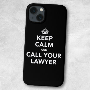 Blijf Kalmaan en Bel je Advocaat Grappige Rechts iPhone 13 Hoesje