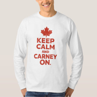 Blijf Kalmaan en Carney Op Esdoornblad T-Shirt