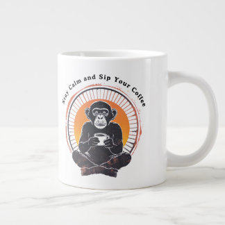 Blijf Kalmaan en Slurpende je Koffie Design Extra Grote Beker