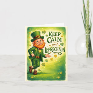 Blijf Kalmaan Leprechaun St. Patrick's Dag Kaart