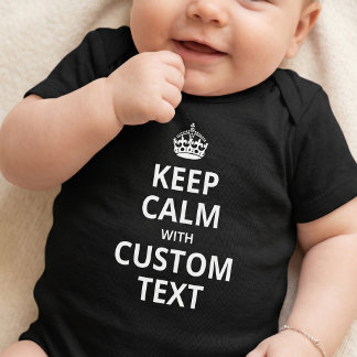 Blijf Kalme Aangepaste Citatetemplate Baby Body Romper