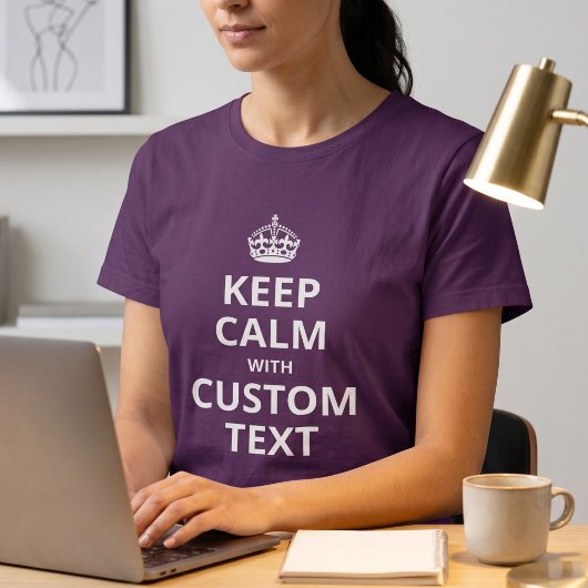Blijf Kalme Aangepaste Tekst | Voeg Je Eigen Woord T-shirt