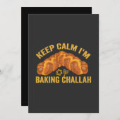 Blijf Kalme Ik Bak Challah Grappige Hanukkah Kaart (Voorkant / Achterkant)