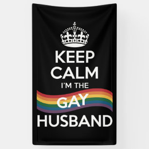Blijf Kalme Ik Ben De Gay Echtgenoot Echtgenote Va Spandoek