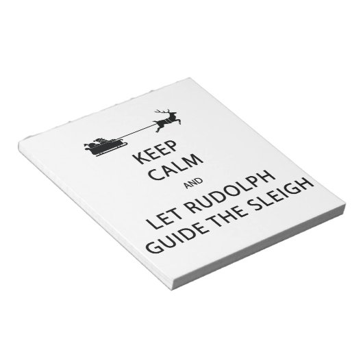 Blijf Kalme Laat Rudolph De slee leiden Notitieblok (Schuin)