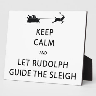 Blijf Kalme Laat Rudolph slee rijden Fotoplaat