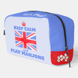 Blijf Kalme Mahjong Union Jack Britse Vlag Tegelbe Toilettasje