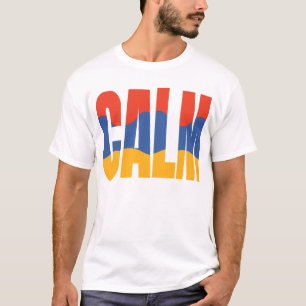 Blijf Kalme Minimalistische Typografie Sticker T-shirt