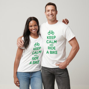 Blijf Kalmeer en Rijd op een Fiets T-shirt