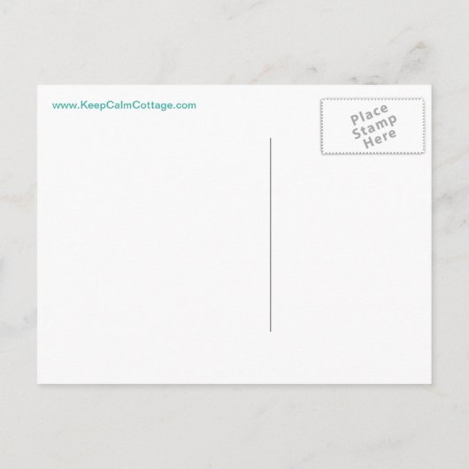 Blijf Kalmeer en Sla de Datum Op Blauw Aankondigingskaart (Achterkant)