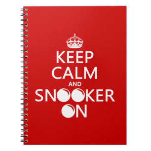 Blijf Kalmeer en Snooker Door (alle kleuren) Notitieboek