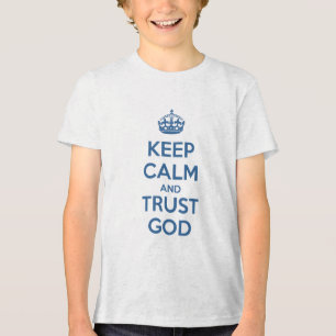 Blijf Kalmeer en Vertrouw op God Tri-Blend Shirt