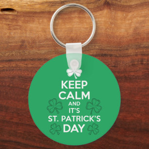 Blijf Kalmeer het is St. Patrick's Day Iers Sleutelhanger