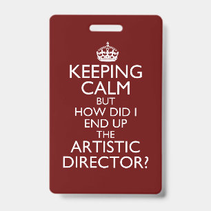 Blijf Kalmeer Hoe Ben Ik Kunstzinnig Directeur Gew Badge