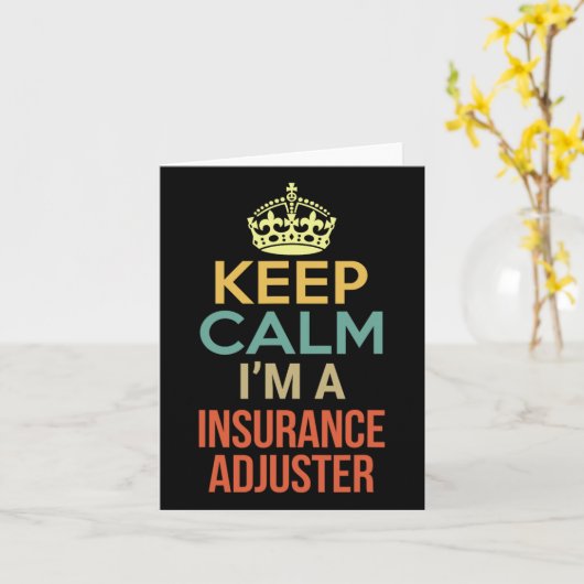 Blijf Kalmeer Ik Ben Een Schade-expert Kaart (Gele Bloem)